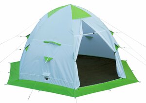 Зимняя палатка Лотос 5С (пол ПУ4000) укомплектована каркасом Л5-С12 (стеклокомпозитная арматура 12 мм), системой крепления пола и съемным влагозащитным полом ПУ4000, фото 2