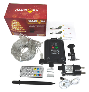 Инновационная водонепроницаемая LED-гирлянда ЛАМПОВА "Звёздный путь" цветная, 300 ламп, 32 метра (TYL-27-SB+220-RGB300-32), фото 2