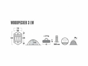 Палатка HIGH PEAK Woodpecker 3 LW, фото 9