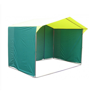 Торговая палатка "Домик" 3.0х1,9 желто-зеленая