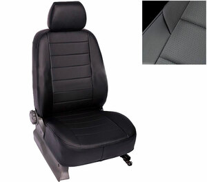 Чехлы из экокожи Seintex для Datsun on-Do sedan 40/60 без Airbag 2014-н.в. (черные, 86584)