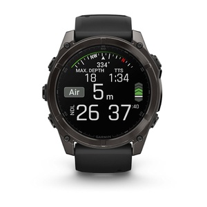 Часы Garmin Fenix 8 51mm AMOLED Saph Carbon Gray DLC Titanium Black-Pebble Grey Sln (010-02905-63G), фото 8