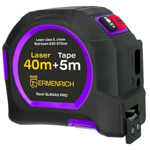 Рулетка с лазерным дальномером Ermenrich Reel SLR545 PRO, фиолетовый, фото 1
