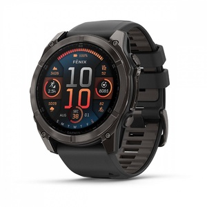Часы Garmin Fenix 8 51mm AMOLED Saph Carbon Gray DLC Titanium Black-Pebble Grey Sln (010-02905-63G), фото 1