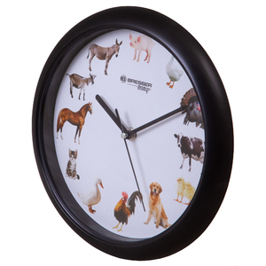 Часы настенные Bresser Junior, 25 см, с животными, фото 2
