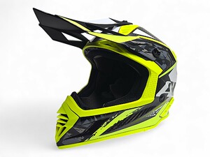 Шлем AiM RH855 Carbon TERRAIN глянцевый Black/Yellow XL, фото 2