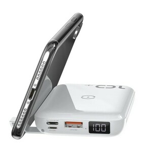 Портативное зарядное устройство Baseus Mini S Bracket 10W Wireless Charger 10000mAh 18W белый, фото 5