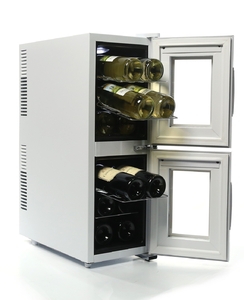 Винный шкаф CellarPrivate двухзонный белый на 12 бутылок CP012-2W, фото 4