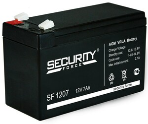 Аккумулятор 7,2 Ач 12 В для эхолотов Security Force SF 1207, фото 1