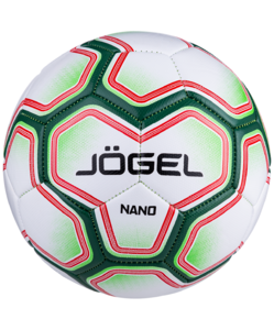 Мяч футбольный Jögel Nano №3, белый/зеленый, фото 1