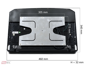 Потолочный монитор 17,3" со встроенным Full HD медиаплеером AVEL Electronics AVS1707MPP (черный), фото 2