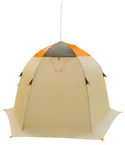 Палатка для зимней рыбалки Митек Омуль-2 (оранжевый/хаки-бежевый), фото 7