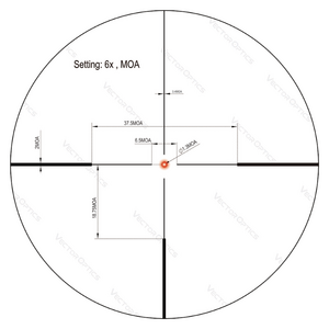 Оптический прицел Vector Optics 30 мм SFP Continental X6 1-6X24 Fiber (SCOC-48), фото 3