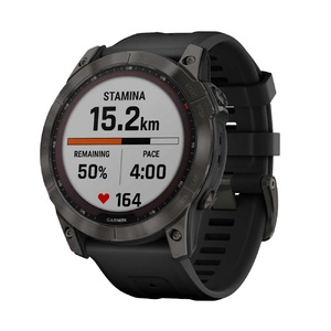 Часы Garmin fenix 7X Saph/Carbon Gray/Ti w/Silcone Band (010-02541-11G) (010-02541-34), фото 4
