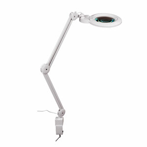 Лупа-лампа на струбцине Veber LED Bi-color, со сменными линзами и подсветкой (8608D), фото 2