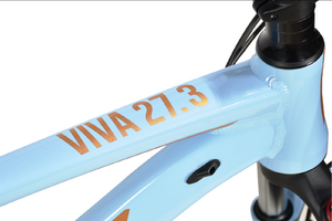 Велосипед Stark'23 Viva 27.3 HD светло-голубой/оранжевый металлик 18", фото 3