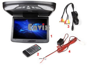 Автомобильный потолочный монитор 12.1" с DVD ENVIX D3102 (черный), фото 4
