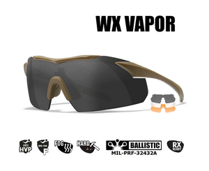 Очки защитные Wiley X WX Vapor (Frame: Matte Tan, Lens: Clear + Grey + Rust)