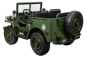 Детский электромобиль Джип ToyLand Jeep Willys YKE 4137 Army green, фото 6