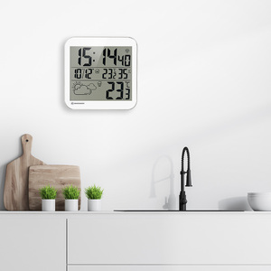 Часы настенные Bresser MyTime LCD, серебристые, фото 4