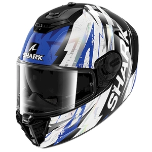 Шлем Shark SPARTAN RS HIBOLT глянцевый Black Blue Chrom M, фото 1