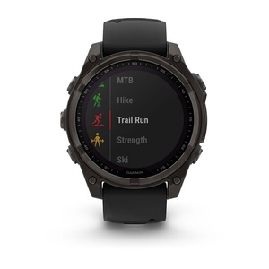 Часы Garmin Fenix 8 47mm Saph Carbon Grey DLC Titanium Black-Pebble Grey Sln (010-02906-70G), фото 7