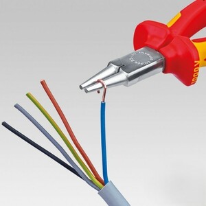 Круглогубцы KNIPEX , губки d3x30 мм, длина 160 мм, хром, 2-комп ручки, фото 4