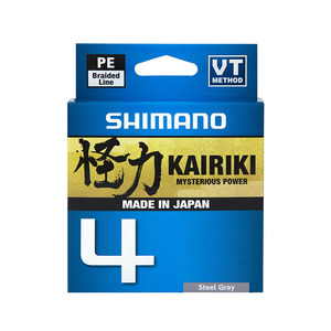 Леска плетёная SHIMANO Kairiki 4 PE 150 м серая 0.19 мм 11.6 кг