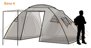 Палатка Canadian Camper SANA 4, цвет forest, фото 4