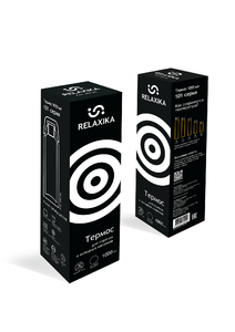 Термос Relaxika 101 (1 литр), оружейный черный (без лого), фото 11