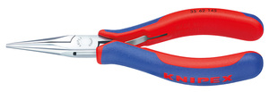 Длинногубцы захватные для электроники, плоскокруглые губки, 145 мм, 2-комп ручки KNIPEX KN-3562145