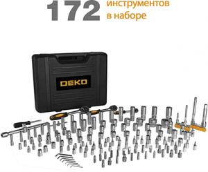 Набор инструментов для авто DEKO DKMT172 (172шт.) 065-0217, фото 3