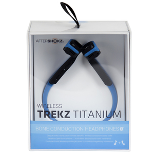 Беспроводные наушники с костной проводимостью звука AfterShokz Trekz Titanium голубые, фото 8