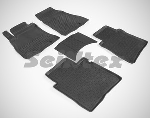 Резиновые коврики с высоким бортом Seintex для Nissan Sentra 2014-н.в. / Tiida C13 2015-н.в.
