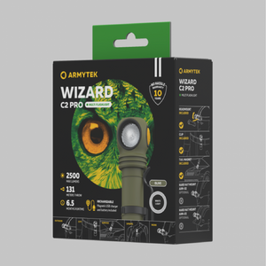 Мультифонарь налобный Armytek Wizard C2 Pro Olive, чехол, холодный свет, аккумулятор (F08701CO), фото 4