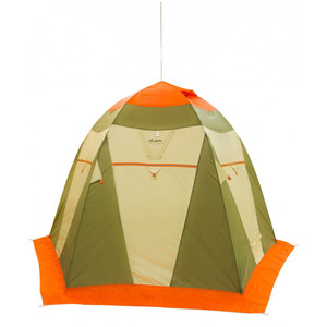 Палатка рыбака Митек Нельма 3 Люкс (оранжево-бежевый/хаки), фото 2