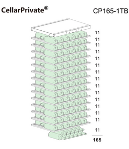 Винный шкаф CellarPrivate однокамерный на 165 бутылок черный CP165-1TB, фото 3