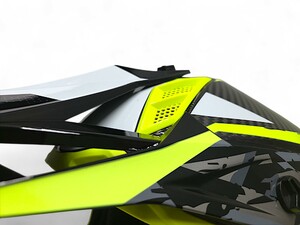 Шлем AiM RH855 Carbon TERRAIN глянцевый Black/Yellow M, фото 8