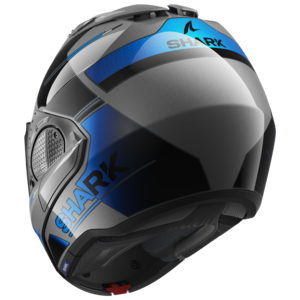 Шлем SHARK EVO GT TEKLINE Antracite/Chrome/Blue M, фото 3