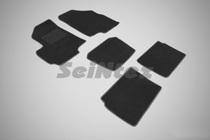 Ворсовые LUX коврики в салон Seintex для Chery Tiggo V 2014-н.в. (черные, 86284)