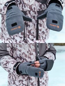 Перчатки-варежки Norfin HELIUM DG р.XXL (черно-серые), фото 6