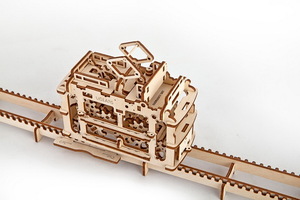 Механический деревянный конструктор Ugears Трамвай, фото 7