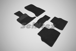 Ворсовые LUX коврики в салон Seintex для BMW 5 Ser F-07 GT 2013-н.в. (черные, 86588)