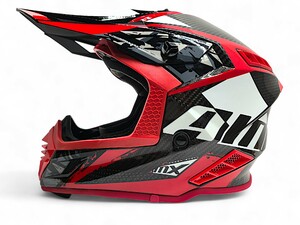 Шлем AiM RH855 Carbon TERRAIN глянцевый Black/Red S, фото 3