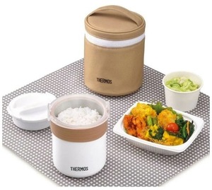 Термос для еды с чехлом и емкостью Thermos JBS-360 (0,36 литра), белый, фото 5