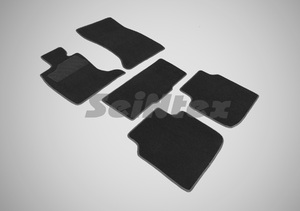 Ворсовые LUX коврики в салон Seintex для BMW 7 Ser F-02 2008-2015 (черные, 87533), фото 1
