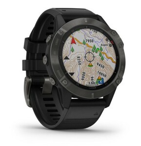 Умные часы Garmin Fenix 6 Sapphire серый DLC с черным ремешком, фото 3