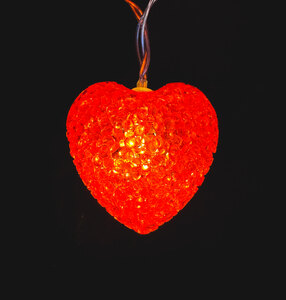 LED-гирлянда ЛАМПОВА "Воздушные сердца" 20 ламп, 3 метра (TYL-24-USB-RED20-3), фото 4