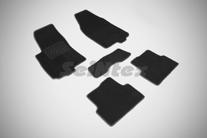 Ворсовые LUX коврики в салон Seintex для Chevrolet Aveo II 2011-н.в. (черные, 82260), фото 1
