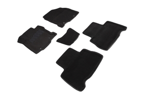 Ворсовые 3D коврики в салон Seintex для Lexus NX 2014-н.в. (черные)